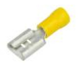Konektor plochý 9,8mm 1,1mm zásuvka 4÷6mm2 krimpovací žlutá