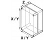 Kryt: s panelem 1455 X:165mm Y:160mm Z:51,5mm hliník šedá