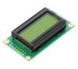 Zobrazovač: LCD alfanumerický STN Positive 8x2 zelená LED