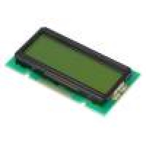 Zobrazovač: LCD alfanumerický STN Positive 12x2 zelená LED