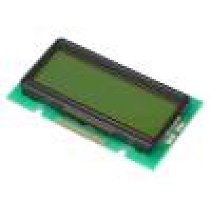 Zobrazovač: LCD alfanumerický STN Positive 12x2 zelená LED