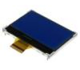 Zobrazovač: LCD grafický COG, STN Negative 128x64 modrá LED