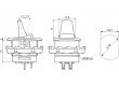 Přepínač páčkový 2 polohy DPDT ON-ON 6A/250VAC Výv: pájecí