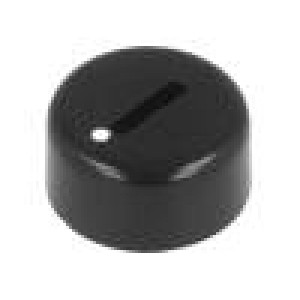 Knoflík miniaturní plast Pr.hříd:6mm Ø12x4,5mm černá