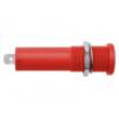 Zásuvka banánek 4mm 16A červená -25÷80°C 1000V