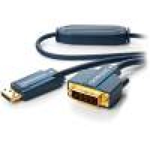 Kabel DisplayPort vidlice, DVI-D (24+1) vidlice 1m modrá