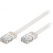 Patch cord U/UTP 5e lanko CCA PVC bílá 0,5m