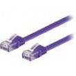 Patch cord U/UTP 6 lanko Cu PVC fialová 2m 32AWG