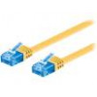 Patch cord U/UTP 6a lanko Cu PVC žlutá 1m 32AWG