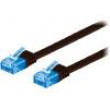 Patch cord U/UTP 6a lanko Cu PVC tmavě hnědá 2m 32AWG