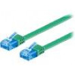 Patch cord U/UTP 6a lanko Cu PVC zelená 2m 32AWG