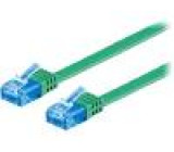 Patch cord U/UTP 6a lanko Cu PVC zelená 3m 32AWG