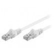 Patch cord F/UTP 5e lanko CCA PVC bílá 0,25m 26AWG tienený