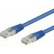 Patch cord SF/UTP 5e lanko CCA PVC modrá 0,25m 26AWG