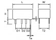 IM41TS Relé elektromagnetické DPDT Ucívky:3VDC 0,5A/125VAC 2A/30VDC