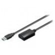 Kabel USB 3.0 USB A zásuvka,USB A vidlice 5m černá 5Gbps PVC