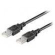 Kabel USB 2.0 USB A vidlice,z obou stran 1,8m černá 480Mbps