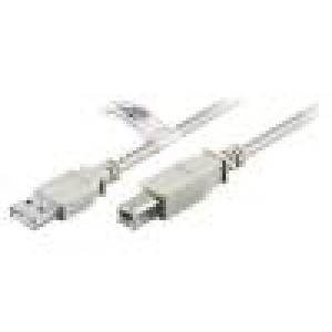 Kabel USB 2.0 USB A vidlice,USB B vidlice 5m šedá Žíla: Cu