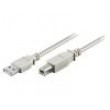 Kabel USB 2.0 USB A vidlice,USB B vidlice 1,8m šedá Žíla: Cu