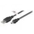 Kabel USB 2.0 USB A vidlice, USB B mini vidlice 1,8m černá