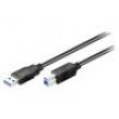 Kabel USB 3.0 USB A vidlice,USB B vidlice 1m černá