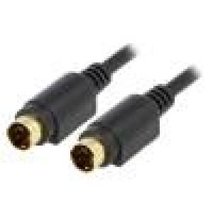 Cable both sides, Mini-DIN 4pin plug 1m Plating: gold plated