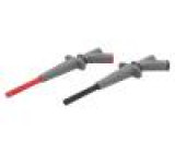 Měřicí hrot s háčkem klešťový 10A 1kVDC černá a červená 4mm