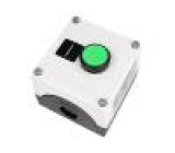 Ovládací krabička NO zelená IP67 Tlačítko: plochý -25÷70°C