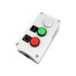 Ovládací krabička NC + NO červená/zelená Podsv: LED 24V AC/DC