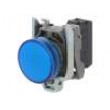 Kontrolka 22mm Podsv: ZBVB plochá IP66 barva modrá 24VAC