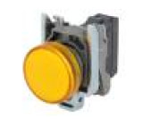 Kontrolka 22mm Podsv: ZBVM plochá IP66 barva oranžová Ø22mm