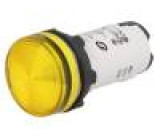 Kontrolka 22mm Podsv: LED 24V AC/DC plochá IP65 barva žlutá