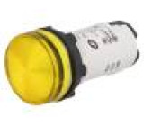Kontrolka 22mm Podsv: LED 230V AC plochá IP65 barva žlutá