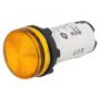 Kontrolka 22mm Podsv: LED 230V AC plochá IP65 barva oranžová