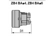 Přepínač: tlačítkový 1-polohové 22mm zelená Podsv: není IP66