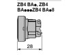 Přepínač: tlačítkový 2 polohy 22mm bílá Podsv: není IP66 Ø22mm