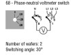 Switch: voltmeter cam switch 4-position 16A 0-L1N-L2N-L3N