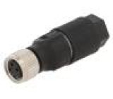 Konektor M8 zásuvka PIN:3 přímý na kabel zástrčka 4A 40V