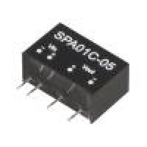 SPA01C-05 Převodník: DC/DC 1W Uvst:36÷75V 5VDC Ivýst:20÷200mA SIP6 3g