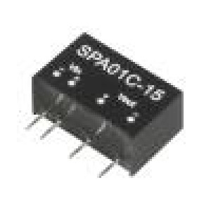 SPA01C-15 Převodník: DC/DC 1W Uvst:36÷75V 15VDC Ivýst:6÷67mA SIP6 3g