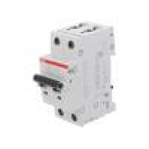 Jistič 230/400VAC Ijmen: 8A Póly: 2 DIN Průběh: C 6kA IP20 S200