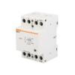 Stykač: 4-pólový instalační NO x4 24VAC 24VDC 40A DIN CN40