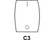 Kolébkový přepínač miniaturní 1x přep. ON-ON 6A černý