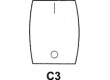 Kolébkový spínač miniaturní 1x spín. ON-OFF 6A bílý