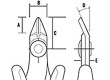 Kleště ke stříhání, miniaturní ESD 139mm 100MΩ