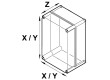 Kryt: s panelem větraná X:149,5mm Y:129,8mm Z:50mm polystyrén