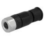 Konektor M8 zásuvka PIN:3 přímý na kabel zástrčka 4A 60V