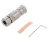 Konektor M8 zásuvka PIN:3 přímý stíněný na kabel zástrčka