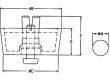 Nožička pro rychlou montáž černá polyetylén A:10mm B:31,5mm