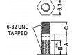 Distanční sloupek se závitem polyamid UNC6-32 UNC6-32 Dl:6mm